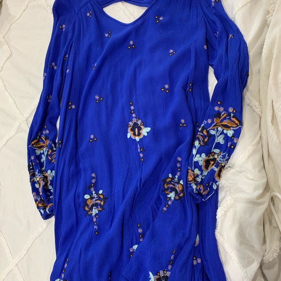 Free People blue Oxford Embroidered dress - Picture 2 of 4